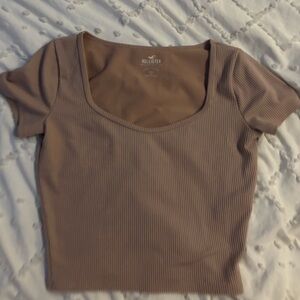 Hollister Ribbed Brown Bodysuit